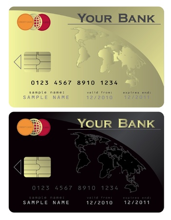 Credit card Black Goldのイラスト素材