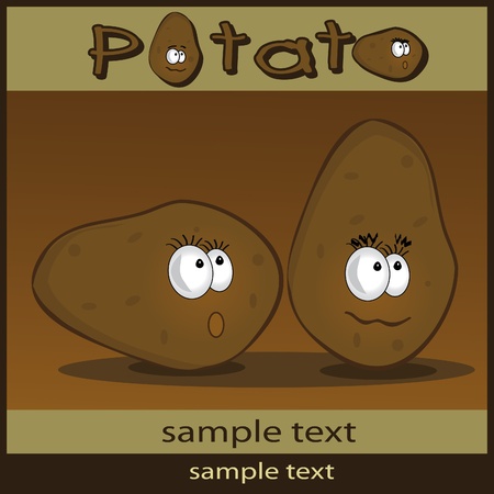 Potato cartoon のイラスト素材
