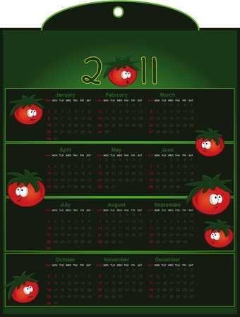 Calendar Tomatoのイラスト素材
