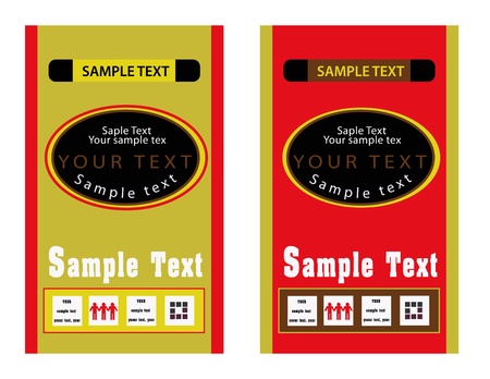 Label templateのイラスト素材