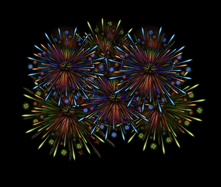 fireworks night colorのイラスト素材