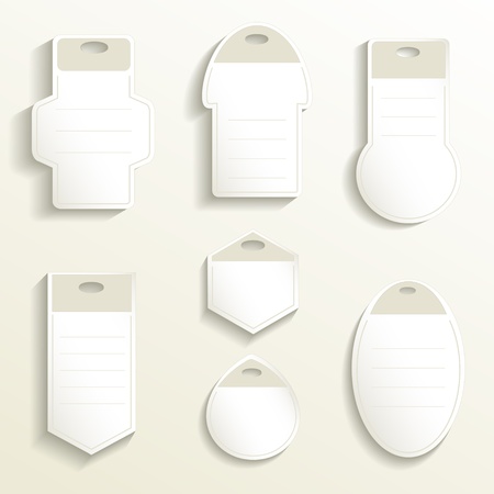 Label paper 3D ticket cardのイラスト素材