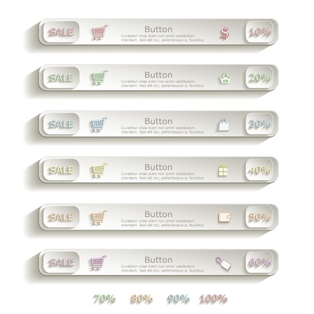 Button paper 3D color webのイラスト素材