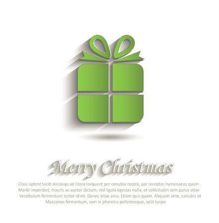 gift paper 3D green iconのイラスト素材