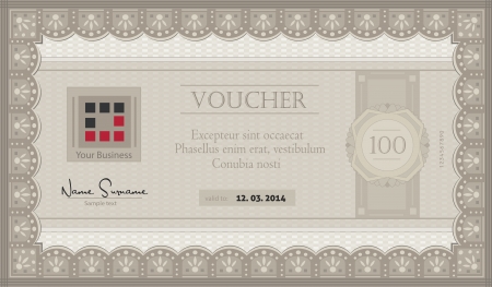 Voucher coupon paper templateのイラスト素材