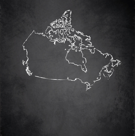 Canada map blackboard chalkboard raster の写真素材