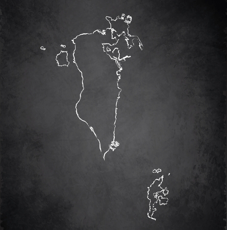 Bahrain map blackboard chalkboard rasterの写真素材