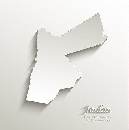 Jordan map on card paper 3Dのイラスト素材