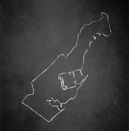 Monaco map blackboard chalkboard rasterの写真素材