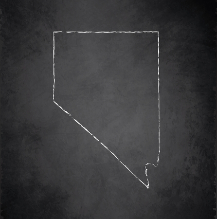 Nevada map blackboard chalkboard rasterの写真素材