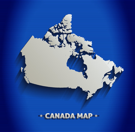 Canada blue line 3D map のイラスト素材