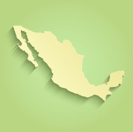 Mexico green yellow raster mapsの写真素材