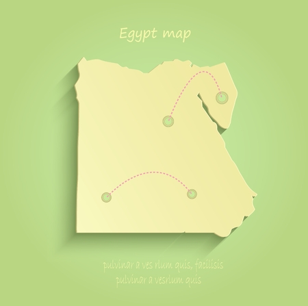 Egypt green yellow vector mapsのイラスト素材