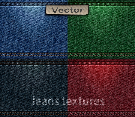 Jeans collection colors texture vectorのイラスト素材
