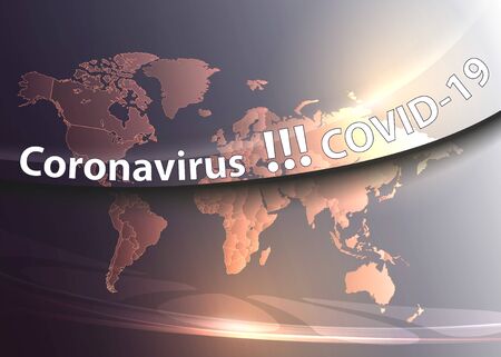 World map Coronavirus COVID-19  alert vectorのイラスト素材
