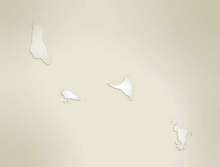 Comoro Islands map, old paper background blankの写真素材