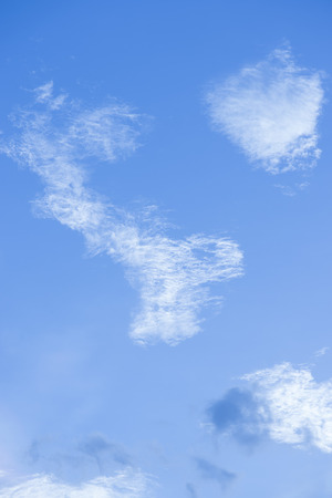 White clouds on blue skyの写真素材