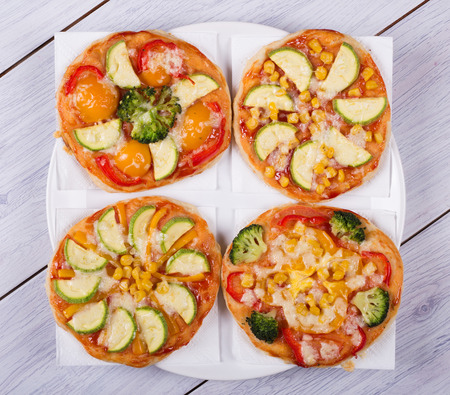 small vegetable pizzaの写真素材