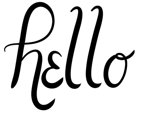 Hello Script Typography Vectorのイラスト素材