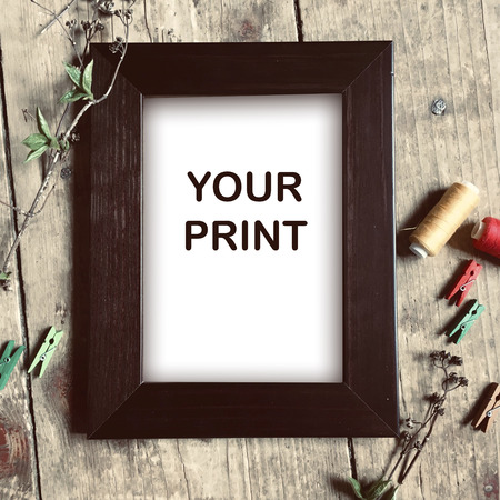 natural wooden mockupの写真素材