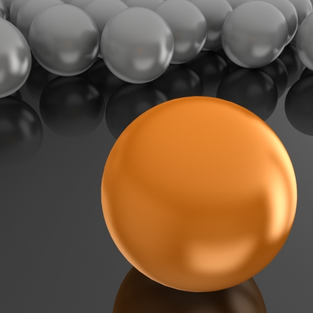 3d balls. Boss conceptの写真素材