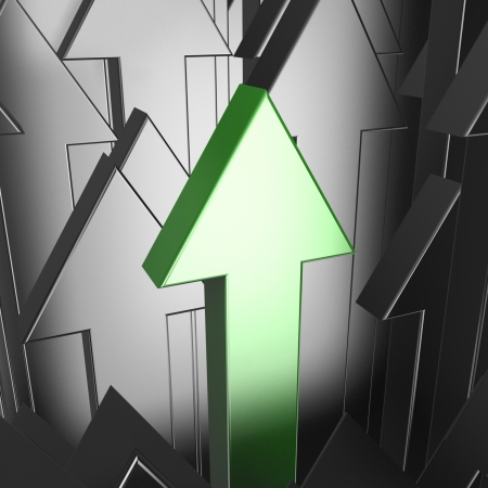 3d arrow. Leader conceptの写真素材