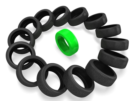 3d Wheel tires. Leader conceptの写真素材