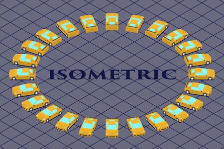 A set of 24 sports cars from different angles. Sports car in the style of video games.のイラスト素材