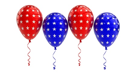 USA Balloons, 4th july, isolatedの写真素材
