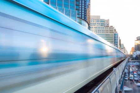 SkyTrain moving fastの写真素材
