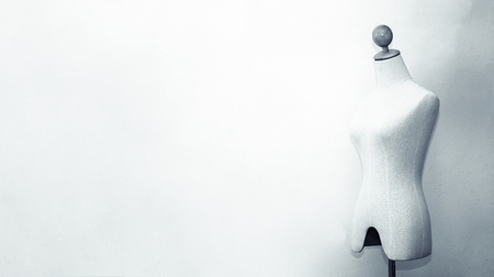 background of mannequin for female on black and whiteの写真素材