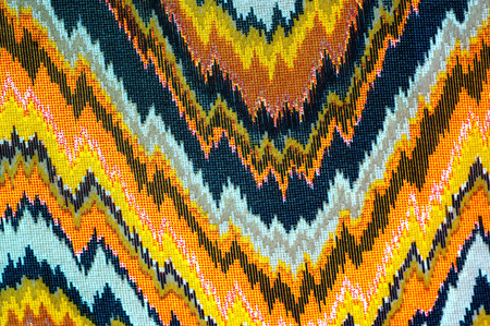 Old colorful LUANG PRABANG Laos Silk vingtageの写真素材