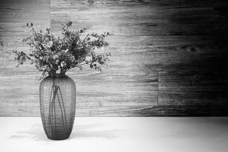 Tree on the vase wood backgrouds.の写真素材