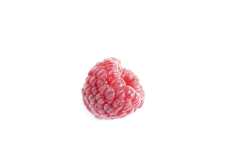 Red raspberry isolated on white background