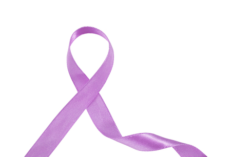 pink ribbon breast cancer symbol on white background.の写真素材
