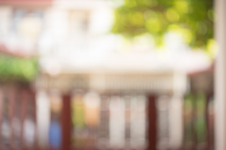 Bokeh natural landscape townhome blurred background.の写真素材