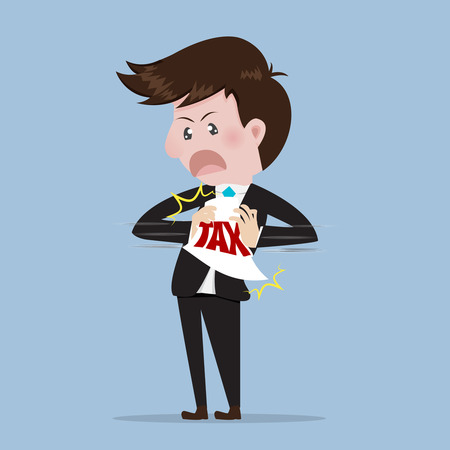 Business torn bill tax.のイラスト素材