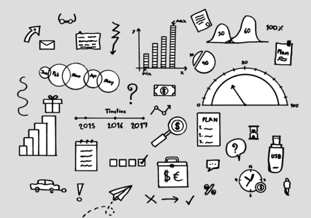 infographics collection business graph, chart graph ecomomic finance elements.の写真素材