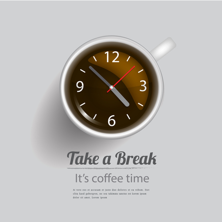 Coffee take a  break. Vector illustration symbol and icon design concept.のイラスト素材