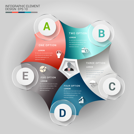Abstract 3D origami paper infographic element.can used for banner,infographic,data,presentation business,chart,sign,brochure,leaflet ,web.Vector illustration.のイラスト素材