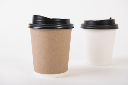 coffee paper cup. mock up for creative design branding.の写真素材