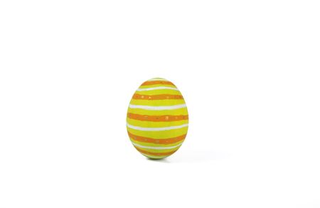 Happy easter, Easter painted egg isolated on white background.の写真素材