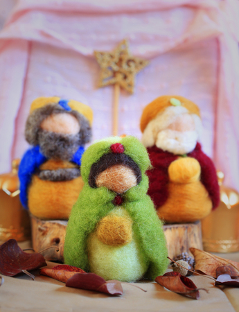 Three kings of felt の写真素材