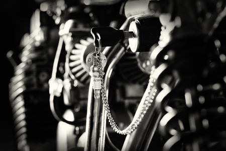 Key to engine connection of motorbikeの写真素材