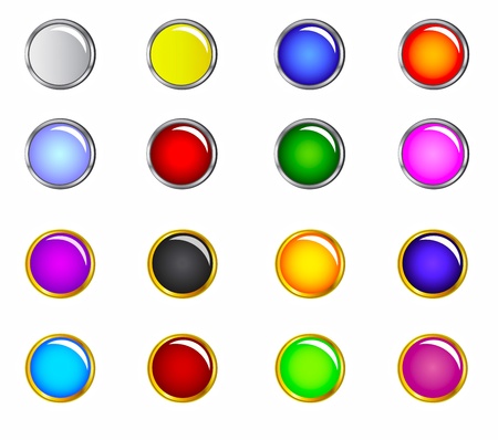 A collection of buttons useful for website のイラスト素材