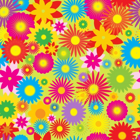 Seamless Repeating Flowers Background  file のイラスト素材