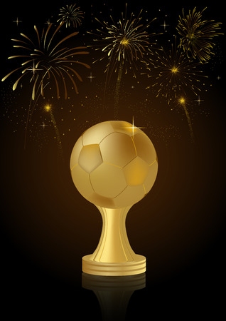 Abstract Golden Soccer Trophyのイラスト素材