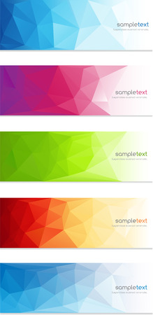 A set of modern banners with geometrical backgroundのイラスト素材