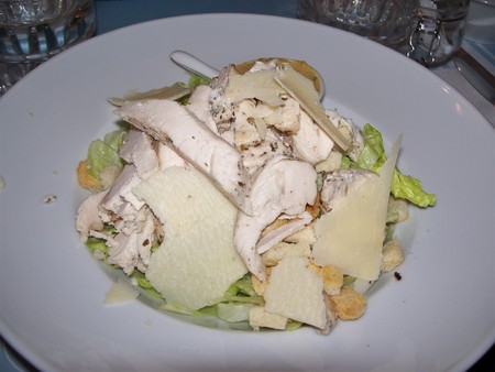 Salad with chicken lettuce and cheeseの写真素材
