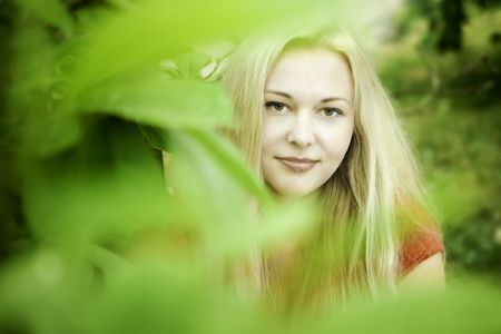  	blonde beautyの写真素材